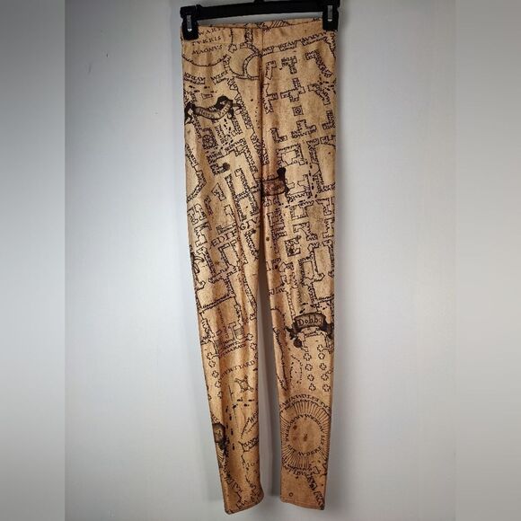 Blackmilk Harry potter leggings shiny HP map size XS - Picture 1 of 7